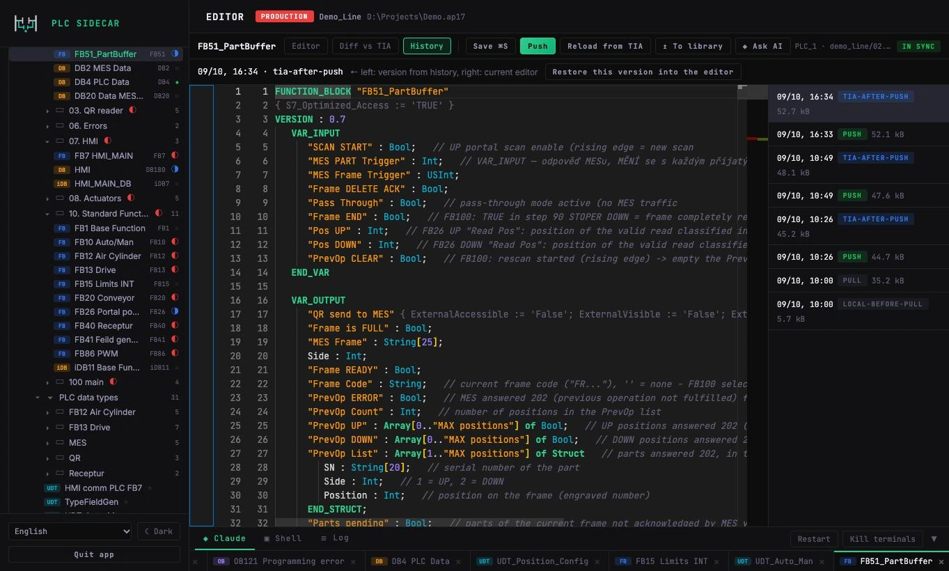History: every version of the block, restorable.